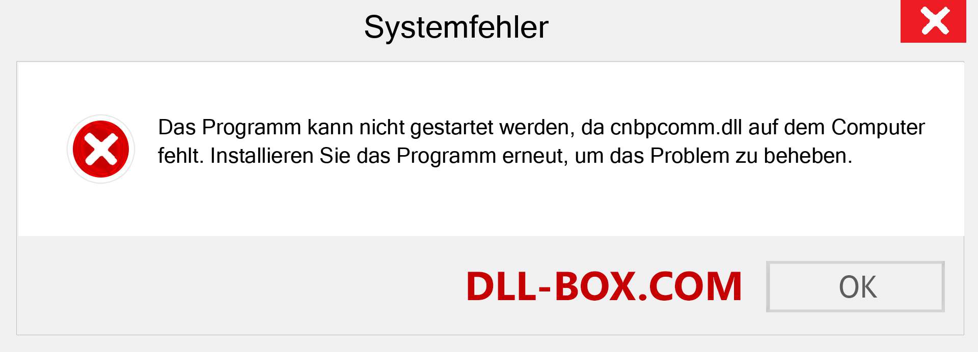 cnbpcomm.dll-Datei fehlt?. Download für Windows 7, 8, 10 - Fix cnbpcomm dll Missing Error unter Windows, Fotos, Bildern