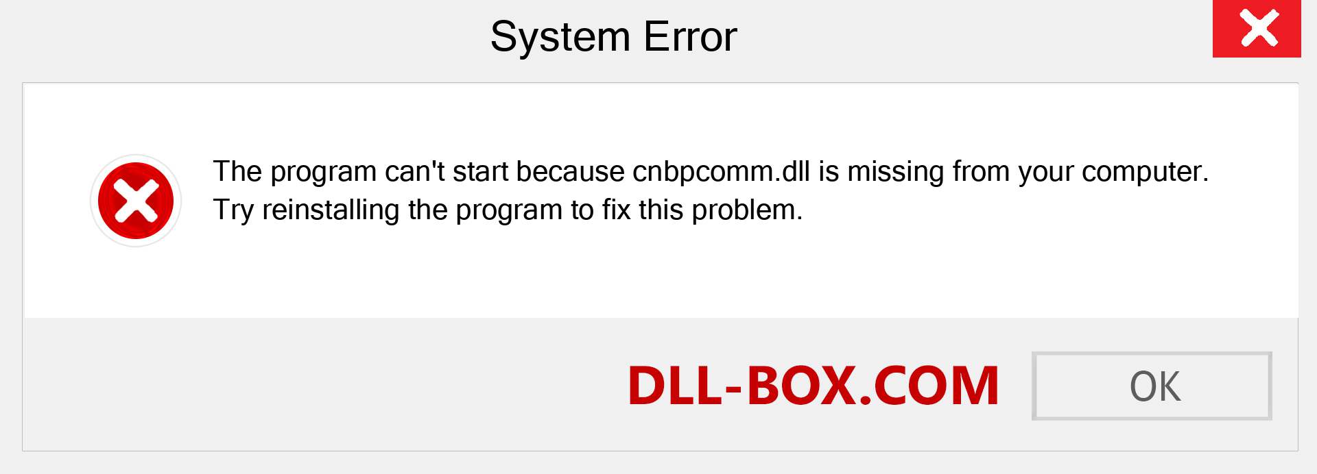 cnbpcomm.dll file is missing?. Download for Windows 7, 8, 10 - Fix  cnbpcomm dll Missing Error on Windows, photos, images