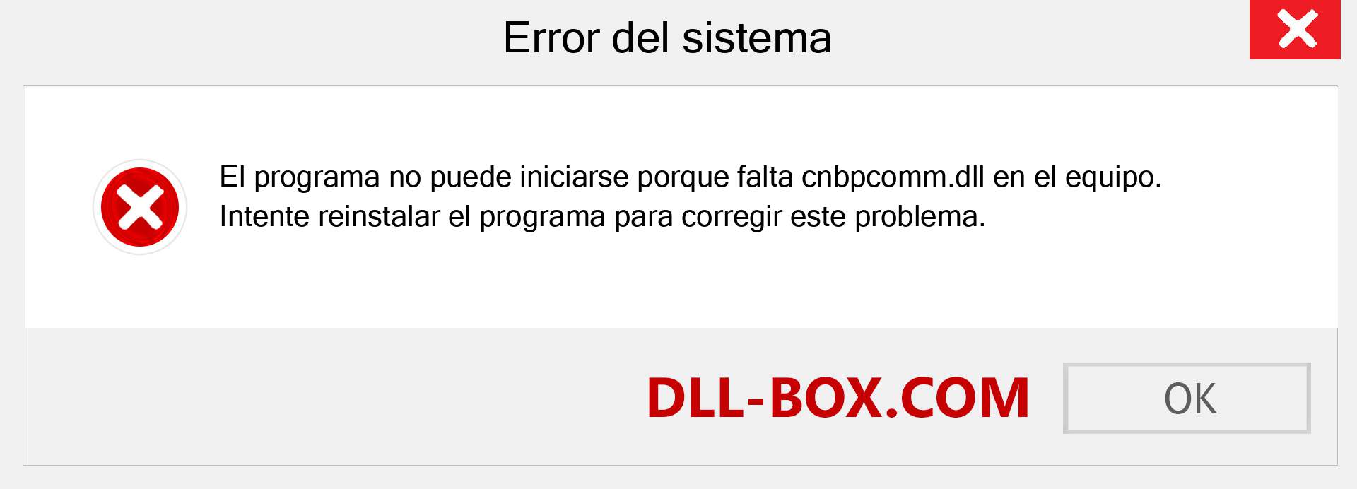 ¿Falta el archivo cnbpcomm.dll ?. Descargar para Windows 7, 8, 10 - Corregir cnbpcomm dll Missing Error en Windows, fotos, imágenes